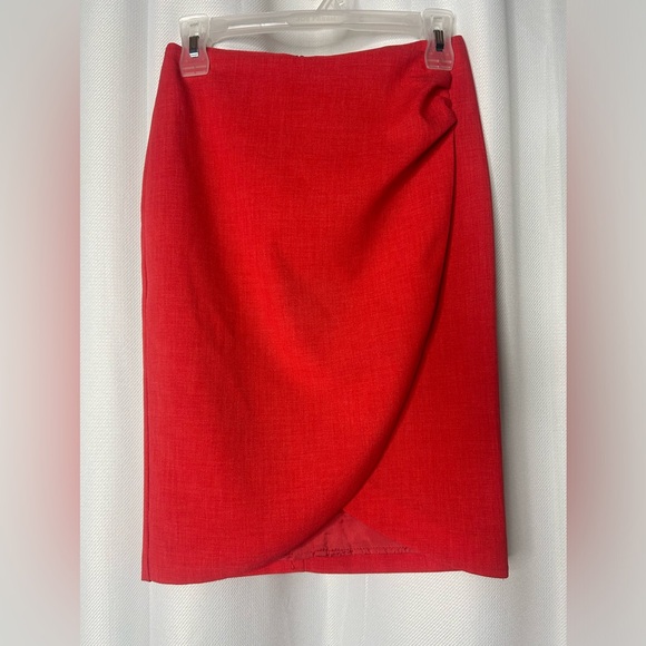 Faux wrap red Tristan mini skirt - Picture 5 of 6